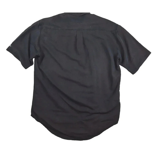 Abercrombie & Fitch || Men's Western Shirt Cut Front Iridescent Black Bronze M - Picture 2 of 8